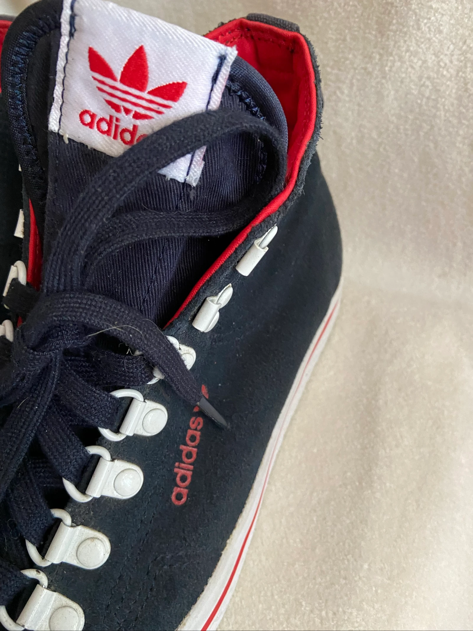 Adidas hoge basket•suède effect•veters aan de voorkant•marineblauw•36,5• – photo 4